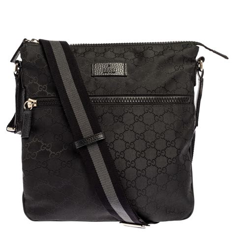 gucci nylon leather messenger bag|farfetch Gucci Messenger bags.